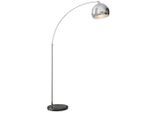 Homcom Stehlampe, Silber, Metall, 30x180x115 cm, Lampen & Leuchten, Innenbeleuchtung, Stehlampen, Stehlampen