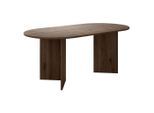 Mirjan24 Esstisch, Nussbaum, Holzwerkstoff, Oval, 185x75x90 cm, Esszimmer, Tische, Esstische