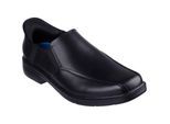 Skechers Caswell Frantone Leder Herren Schwarz Slipper Schuhe