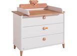 Kopfteil PAIDI "LOTTE & FYNN Steiff by PAIDI, Plüsch-Teddybär, Kantenschutz", beige, B:77cm H:15cm T:8cm, Polyester, Polsterauflagen, Kopfteil, extra weich gepolstert, passt auf jede Wickelkommode, waschbar
