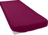 Spannbettlaken BELLANA "bellana Aqua mit Elasthan, 160 g/m²", rot (burgund), 1 Stk., Jersey-Elasthan, 140x200 140x210 140x220 150x200 150x210 150x220 160x200 160x210 160x220 35cm, Jersey-Elasthan, Obermaterial: 97% Baumwolle, 3% Elasthan, Bettlaken, Spannbettlaken, Spannbetttuch für Matratzen bis 35cm Höhe, bügelfrei, faltenfrei