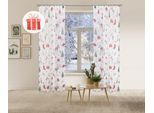 Gardine OTTO HOME "Olwyn" Gr. 3, bunt (multi), B:140cm H:225cm, Polyester, Gardinen, Gardine, weihnachtlich, einseitig bedruckt, halbtransparent, weiche Haptik
