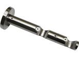Träger GARDINIA "Doppel-Kombiträger offen" Gr. 1, silber (edelstahlfarben), B:2cm L:8cm, Gardinenstangenhalterungen, Träger, Serie Einzelprogramm Chicago Ø 20 mm