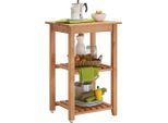 Boxxx Servierwagen , Buchefarben , Holz , Buche , massiv , rechteckig , eckig , 53x85x46 cm , Stauraum , Esszimmer, Barmöbel, Barwagen