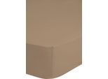 Spannbettlaken GOOD MORNING "Jersey Spannbettlaken", beige (sand), L:200cm, Jersey, Obermaterial: 100% Baumwolle, Bettlaken, Spannbettlaken, 100% Baumwolle, Jersey, Rundumgummi, bis 25 cm höhe, 90/100x200, Weiß