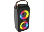 Denver BTV-230 Bluetooth Party Lautsprecher, 2x 50W (Stereo) mit LEDs