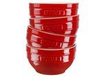 Staub Ceramique Schüssel Set 12 cm / 4-tlg, Kirsch-Rot, Keramik