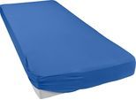 Spannbettlaken BELLANA "bellana Aqua mit Elasthan, 160 g/m²", blau (ciel), 1 Stk., Jersey-Elasthan, 180x200 180x210 180x220 190x200 190x210 190x220 200x200 200x210 200x220 35cm, Jersey-Elasthan, Obermaterial: 97% Baumwolle, 3% Elasthan, Bettlaken, Spannbettlaken, Spannbetttuch für Matratzen bis 35cm Höhe, bügelfrei, faltenfrei