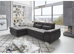 Ecksofa DIE PLANBAR "MP-IN16037 L-Form, Breite 289 cm, mit Federkern-Polsterung", grau (anthrazit), B:289cm H:85cm T:195cm, 100% Polyester, Sofas, Ecksofa, mit Sitztiefenverstellung & Zierkissen