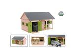 Kids Globe Pferdestall 1:32 mit 2 Pferdeboxen 1 Lagerraum ohne Pferde Holz