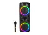 Denver BPS-459 Bluetooth Party-Lautsprecher–2x 200W, Mikrofon, schwarz