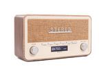 Denver DAB-18 Retro Radio–DAB+, Bluetooth und Wecker, helles Holz