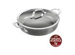 BALLARINI Salina Servierpfanne mit Deckel, 28 cm, Aluminium, Titanverstärkte keramische Antihaftbeschichtung