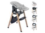 BabyGo Hochstuhl-Set, Schwarz, Metall, Nachbildung, 1-Sitzer, 44x88x63 cm, Babymöbel, Hochstühle & Zubehör, Hochstühle