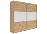 Möbelix , Weiß, Eichefarben , Holzwerkstoff , 2 Fächer , 218x210x59 cm ,
