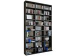 Mid.you Regal , Schwarz, Weiss , Holzwerkstoff , 24 Fächer , 102x183x18 (23) cm , Wohnzimmer, Regal, Bücherregale