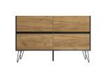 Mid.you , Graphitfarben, Eichefarben , Holzwerkstoff , 4 Schublade(n) Schubladen , 119x75x42 cm , stehend ,