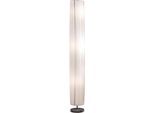 SALESFEVER Stehlampe "Leah", weiß (weiß, chromfarben), 3, Ø 20cm H: 160cm, 1 Stk., Leuchten, Plissee Lampenschirm aus Latex, Stehlampe