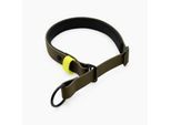 THE DOG IDEA Zugstopp Halsband Khaki neon gelb M