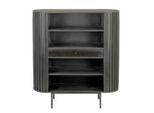 Livetastic , Schwarz , Holz , Mangoholz,Mangoholz , massiv,massiv , 2 Fächer , 1 Schublade(n) Schubladen , 105x122x40 cm , stehend, handgemacht ,