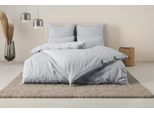 Bettwäsche OTTO HOME "Luisa", grau (hellgrau), B/L: 155cm x 220cm, 1 Stk., 1 Stk., Perkal, B/L: 80cm x 80cm, 2 Stk., Perkal, Obermaterial: 100% Baumwolle, Bettwäsche, Bettwäsche, ab Gr. 135x200, auch in PREMIUM Qualitäten erhältlich