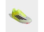 Fußballschuh ADIDAS PERFORMANCE "F50 LEAGUE, FESTE/GEMISCHTE BÖDEN", Damen, Gr. 42, gelb (team solar gelb 2, core schwarz, lucid rot), Synthetik, Textil, Schuhe Fußballschuh, für viele verschiedene Böden geeignet