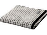 Duschtücher MÖVE "Eden Kästchenstruktur", beige (natur), B:80cm L:150cm, Walkfrottier, Obermaterial: 80% Baumwolle, 20% Leinen, Handtücher, mit Lederetikett
