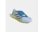 Fußballschuh ADIDAS PERFORMANCE "PREDATOR PRO FOLD-OVER TONGUE FIRM GROUND", Damen, Gr. 43, crystal sky, ray blau, team solar gelb 2, Synthetik, Textil, Schuhe Fußballschuh, Außensohle für Rasen und feste Böden