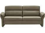 3-Sitzer DIE PLANBAR "PN-EM16031, Breite 216 cm", beige (torro olive), B:216cm H:96cm T:92cm, Sofas, 3-Sitzer, Echtleder mit Federkernpolsterung, wahlweise mit Armteilverstellung