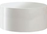 Couchtisch SALESFEVER "Design-Couchtisch Hochglanz weiß, Ø 60 cm", weiß, B:60cm H:30cm T:60cm, Tische, Couchtisch, Moderner Wohnzimmertisch aus Holz Hochglanz lackiert