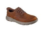 Skechers Arch Fit Garza Rowan Leder Herren Schnürschuhe in Dunkelbraun
