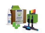 Magnetoplan Whiteboard Essentials Kit, grün, mit PRO+ Markern, Wischer, Reiniger, Tray & Magneten