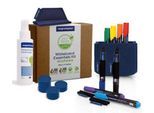 Magnetoplan Whiteboard Essentials Kit, blau, mit PRO+ Markern, Wischer, Reiniger, Tray & Magneten