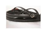Hans Melzer Horse Equipment Hans Melzer Kandarenreithalfter Wiesbaden LACK schwarz/silber schwarz unterlegt XFULL