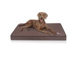Knuffelwuff Orthopädische Hundematte Nantucket aus Velours mit Handwebcharakter braun XL