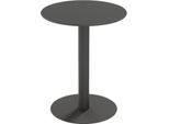 meet by Paperflow Outdoor-Tisch Cross, rund, Tellerfuß, Ø 600 x H 750 mm, schwarz/mattschwarz