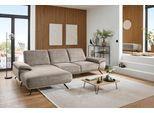 Ecksofa DIE PLANBAR "ZE-EM18063, Breite 322 cm", beige (cyber mandel), B:322cm H:89cm T:187cm, 100% Recyceltes Polyester, Sofas, Ecksofa, wahlweise mit Sitztiefen- und Armteilverstellung