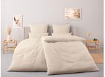 Bettwäsche OTTO HOME "Luisa", beige, B/L: 155cm x 220cm, 1 Stk., 1 Stk., Baumwoll-Leinen Mix, B/L: 80cm x 80cm, 2, Baumwoll-Leinen Mix, Obermaterial: 65% Baumwolle, 35% Leinen, Bettwäsche, Bettwäsche, ab Gr. 135x200, auch in PREMIUM Qualitäten erhältlich