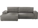 Ecksofa OTTO HOME "SHERWOOD Samtvelours L-Form, 267 cm - OTTO. Verlässliche Qualität.", grau, B:267cm H:85cm T:167cm, 100% Polyester, Sofas, Ecksofa, Schlaffunktion mit Bettkasten (210x136 cm), Cord, Vintage, Samtvelours