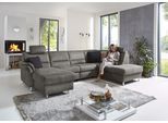 Wohnlandschaft DIE PLANBAR "ZE-EM16033 U-Form, Breite 316 cm", deluxe anthrazit, B:316cm T:203cm, 100% Polyester, Sofas, Wohnlandschaft, wahlweise mit Kopfstützen und echt bezogenem Rücken