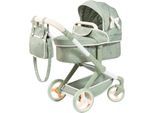 Kombi-Puppenwagen BAYER "Xeo", grün mit blümchenmuster, Puppenwagen, KinderB:37cm H:73cm T:68cm, Kunststoff, Metall, Stoff, Kombi-Puppenwagen, B:37cm H:73cm T:68cm