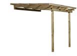 Terrassendach WEKA "671, verschiedene Größen", braun (kdi), B:300cm T:250cm, Kunststoff, Massivholz, Terrassenüberdachungen, Terrassendach, Pfostenstärke 90 mm