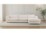 Ecksofa "Avelina", beige (natural), B:297cm H:77cm T:186cm, 100% Polyester, LEGER HOME BY LENA GERCKE, Sofas, Ecksofa, Breite 297 cm, in Cord- und Chenille- Stoff, Rückenkissen mit Federn