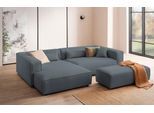 Ecksofa "PIARA XXL Cord, L-Form, Schlaffunktion", grau (dunkelgrau), B:288cm H:66cm T:198cm, 100% Polyester, LEGER HOME BY LENA GERCKE, Sofas, Ecksofa, Hocker stellbar zum Schlafsofa (Krokodilverbinder), tiefe Sitzfläche
