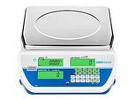 Tisch-Zählwaage Adam CCT 32UH, Wägebereich 0,2 g-32 kg, LC-Display, RS-232, Netzanschluss/Akku, B 326 x T 355 x H 115 mm, Edelstahl, weiss-blau