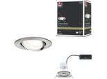 PAULMANN LED Einbauleuchte "LED Einbauleuchte Nova Coin rund 84mm 50", silber (edelstahlfarben), 1, Ø 8,4cm, 1 Stk., Leuchten