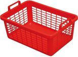 Wäschekorb LOCKWEILER, rot, B:55cm H:30cm T:88cm, Kunststoff, Wäschesammler, Wäschekorb, Kunststoff, 80 Liter