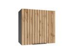 Held , Graphitfarben, Eiche Wotan , Holzwerkstoff , 1 Fächer , 60x57x34 cm , Made in Germany , hängend ,