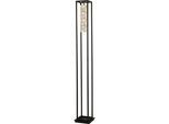 SEARCHLIGHT Stehlampe "Elevator-Stehleuchte - Mattschwarz und Kristall", Energieeffizienz: G (A-G), schwarz, chromfarben, klar, H: 140,5cm, 1 Stk., Leuchten, Stehlampe
