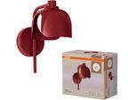 OSRAM Wandleuchte "Decor Corolle", rot, H: 24,5cm, 1 Stk., Leuchten, Fassung G9, Stahl und Glas, Wandleuchte